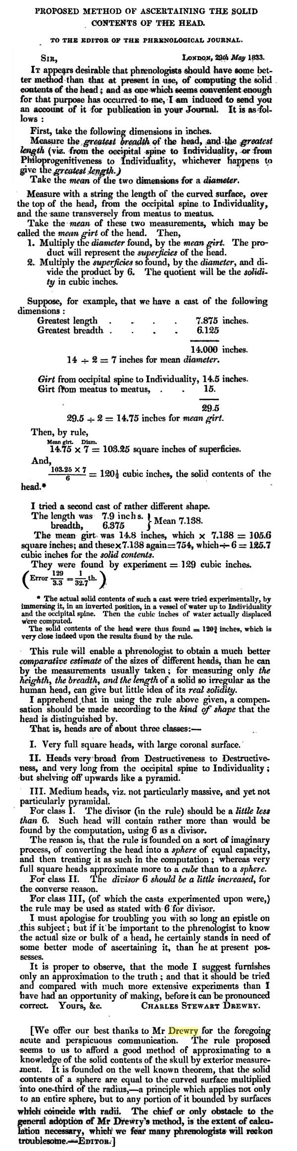Measuring Heads